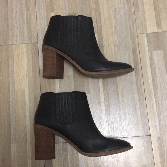 Madewell Black Leather Ankle Chelsea Boot Sz 10 - Picture 2 of 8